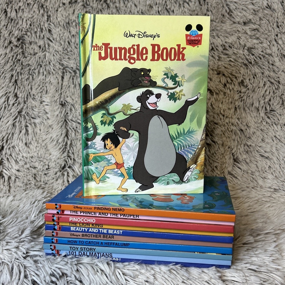Lot of 11 Walt Disney's‎ Wonderful World of Reading Hardcover Books Vintage 90's